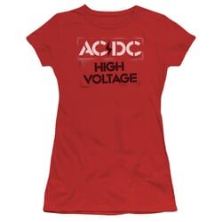 ACDC Juniors Shirt High Voltage Red T-Shirt