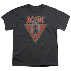 ACDC Kids Shirt Flick Of The Switch Charcoal T-Shirt