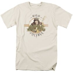 ACDC Shirt High Voltage Cream T-Shirt
