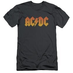 ACDC Slim Fit Shirt Logo Charcoal T-Shirt