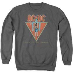 ACDC Sweatshirt Flick Of The Switch Adult Charcoal Sweat Shirt