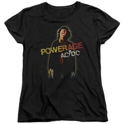 ACDC Womens Shirt Powerage Black T-Shirt