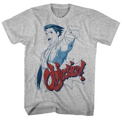 Ace Attorney Shirt Objection Athletic Heather T-Shirt