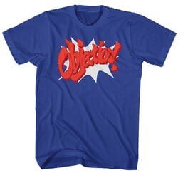 Ace Attorney Shirt Objection Royal Blue T-Shirt