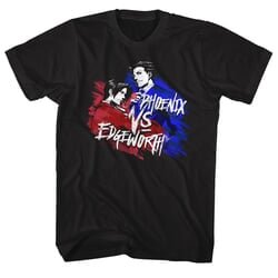 Ace Attorney Shirt Phoenix Wright VS Edgeworth 2 Black T-Shirt