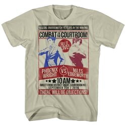 Ace Attorney Shirt Phoenix Wright VS Miles Edgeworth Cream T-Shirt