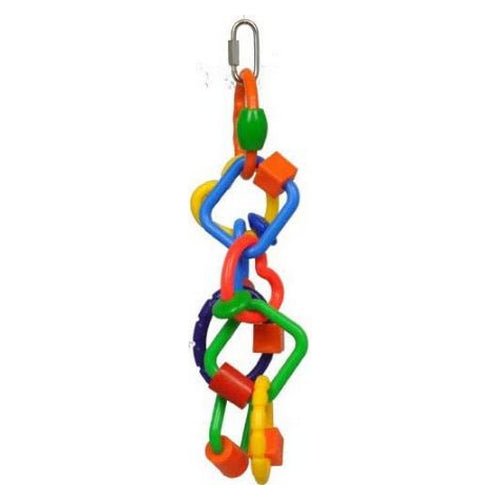 A&E Cage Company, AE Cage Company Happy Beaks Plastic Rings and Blocks Bird Toy, 1 count