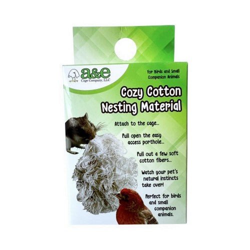 A&E Cage Company, Cozy Cotton Nesting Material for Small Animal And Companion Bird, 1