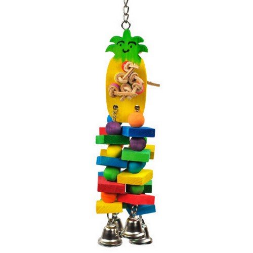 A&E Cage Company, Happy Beaks Pineapple Bird Toy, 1 Count (Small)
