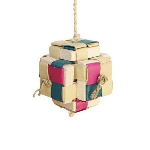 A&E Cage Company, Happy Beaks Pixel Cube Medium Bird Toy, 1 Count