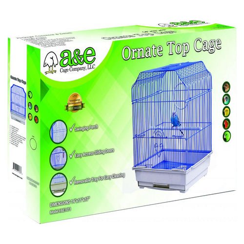 AE Cage Company Ornate Top Bird Cage 14″x11″x17″ Black 1 count by A&E Cage Company