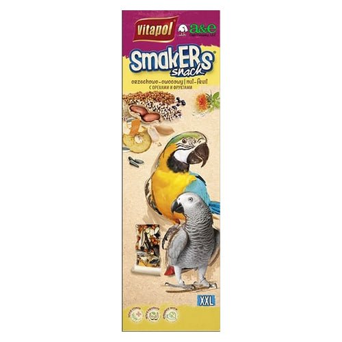 A&E Cage Company, Smakers Parrot XXL Nut Treat Sticks, 2 count
