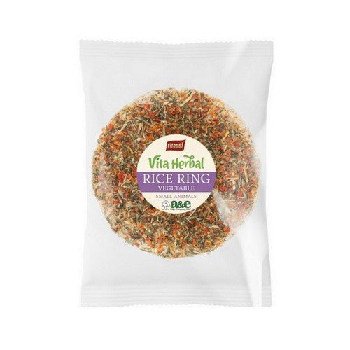 A&E Cage Company, Vitapol Vita Herbal Rice Ring Vegetable Cake Small Animal Treat, 1 Count