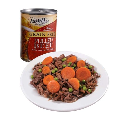 Against the Grain, Against the Grain Hand Pulled Adult Wet Dog Food, Beef w/Gravy