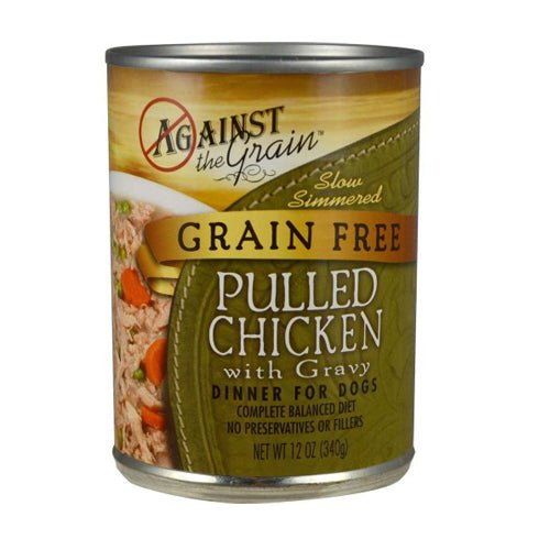 Against the Grain, Against the Grain Hand Pulled Adult Wet Dog Food, Chicken, 12Each/12