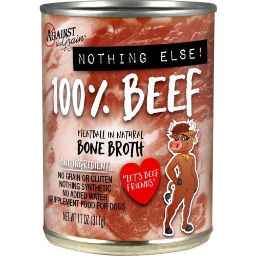 Against the Grain, Against the Grain Nothing Else 100% One Ingredient Adult Wet Dog Food — Beef 12each 11 Oz Count 12