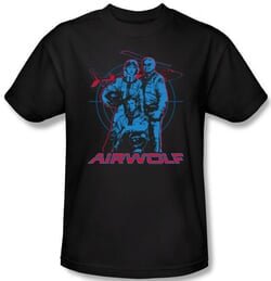 Airwolf Kids T-shirt Graphic Youth Black Tee Shirt