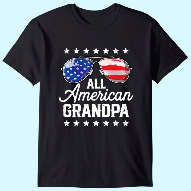 All American Grandpa 4th Of July Family Matching Sunglasses T-shirt