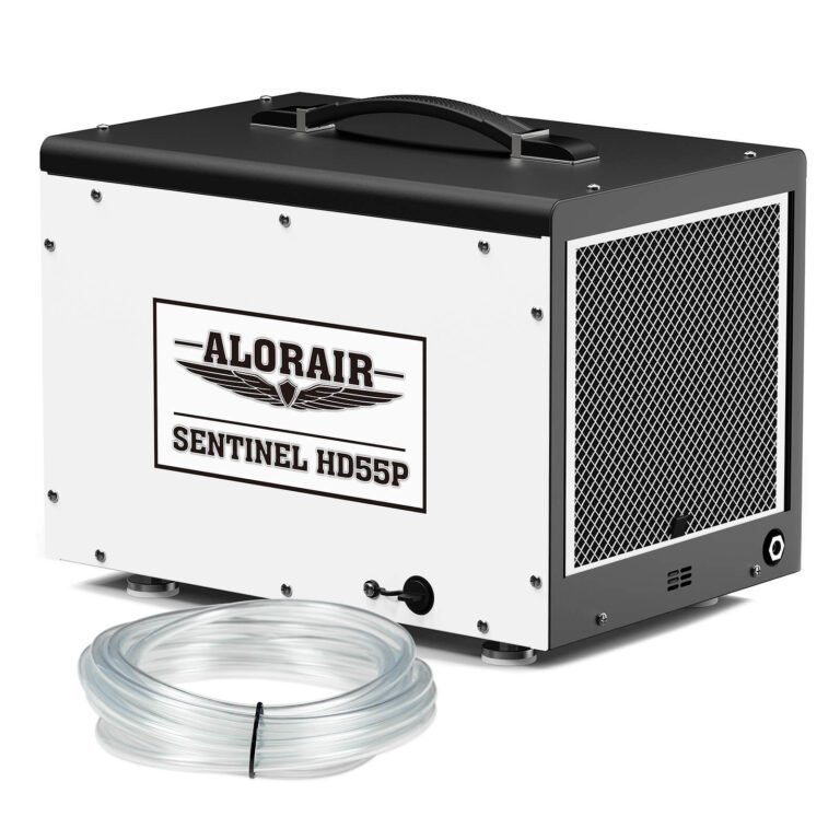 AlorAir 120 PPD Crawl Space Dehumidifier with Pump and Drain Hose — Sentinel Hd55p 1300 Sq Ft