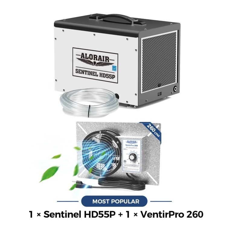 Alorair Combo Package for Crawl Spaces,Basements Dehumidifier and Ventilator
