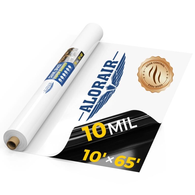 Alorair Vapor Barrier, 10mil/12mil Film, 10’x50’/10×65’/10×100′ – 10milx10’x65′