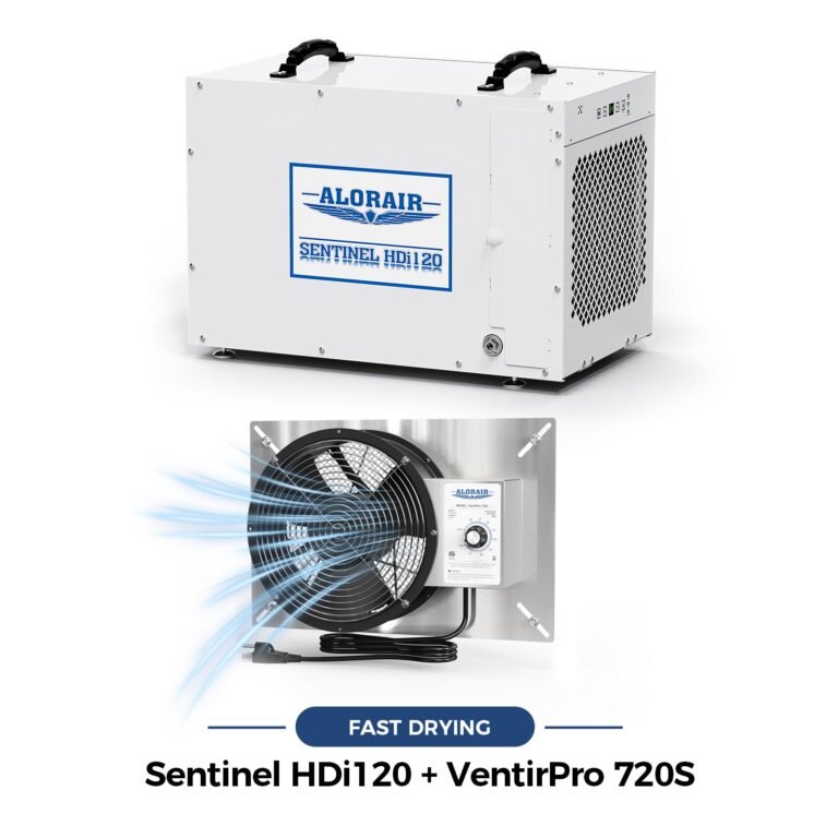 Sentinel HDi120 Dehumidifier and VentirPro 720S Ventilation Fan Combo