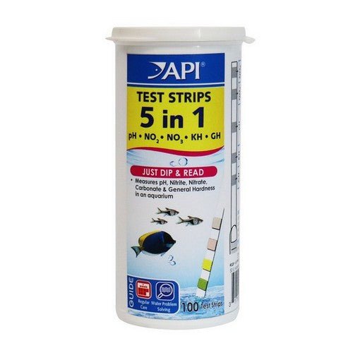 API, 5 in 1 Aquarium Test Strips, 100 Strips