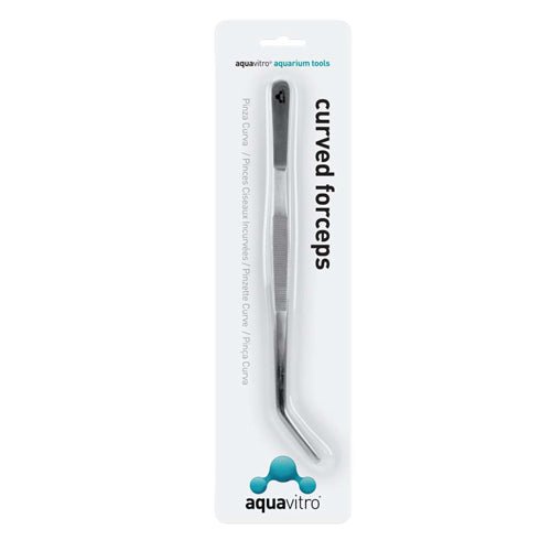 aquavitro, aquavitro Stainless Steel Curved Forceps Aquarium Tool, Silver, 1 Each/10 in