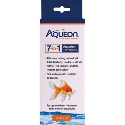 Aqueon, Aqueon 7 In 1 Aquarium Test Strips, 50 Count