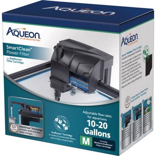 Aqueon, Aqueon SmartClean Power Filter With EcoRenew Filter Cartridge, 1 Count / 10-20
