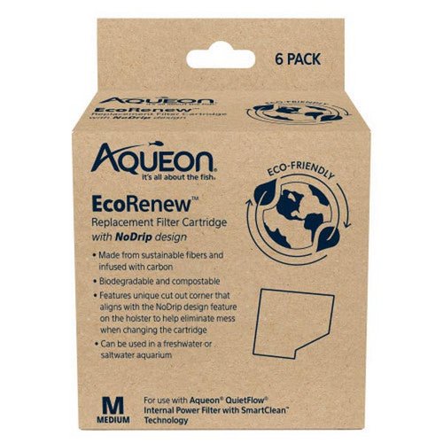Aqueon, EcoRenew Filter Cartridges, 6 Count / Medium