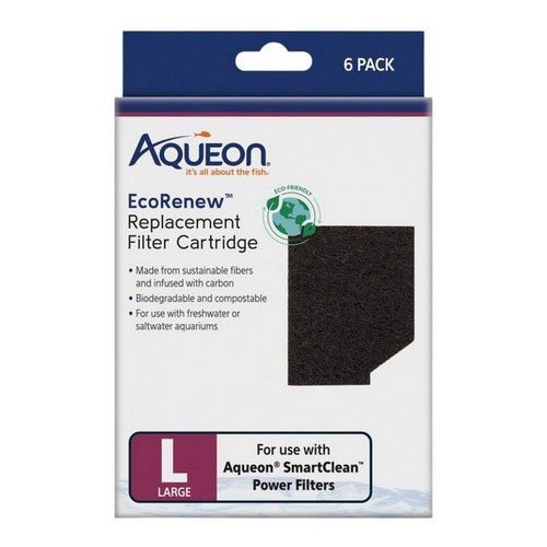 Aqueon, EcoRenew Filter Cartridges Large, 6 Count