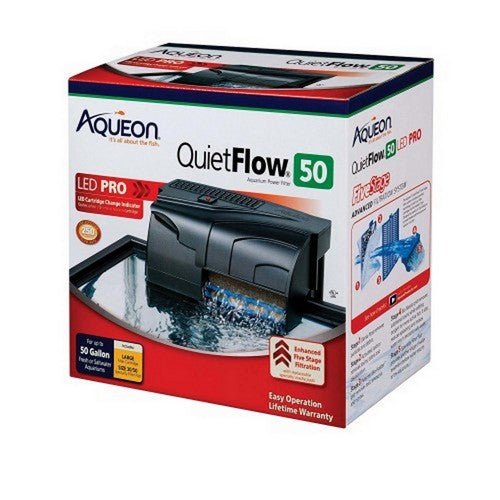 Aqueon, QuietFlow LED Pro Power Filter, QuietFlow 50 (Aquariums up to 50 Gallons)