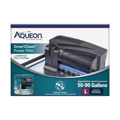 Aqueon, SmartClean Power Filter With EcoRenew Filter Cartridge, 1 Count / 50-90 Gallons