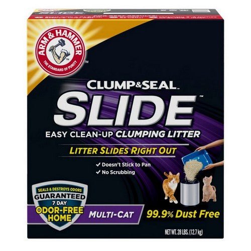 Arm & Hammer, Arm & Hammer Clump & Seal Slide Multi-Cat Cat Litter, 28 Lbs