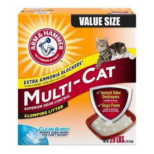 Arm & Hammer, Arm & Hammer Multi-Cat Odor Control Clumping Cat Litter, 29 Lbs