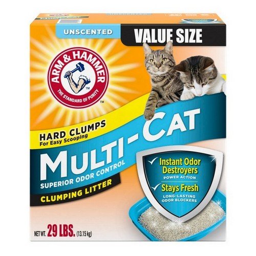Arm & Hammer, Arm & Hammer Multi-Cat Unscented Cat Litter, 29 Lbs