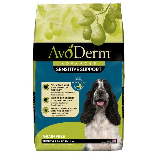Avoderm, AvoDerm Natural Advanced Sensitive Support Trout & Pea Formula Dry Dog Food, 1 — Each 22 Lb