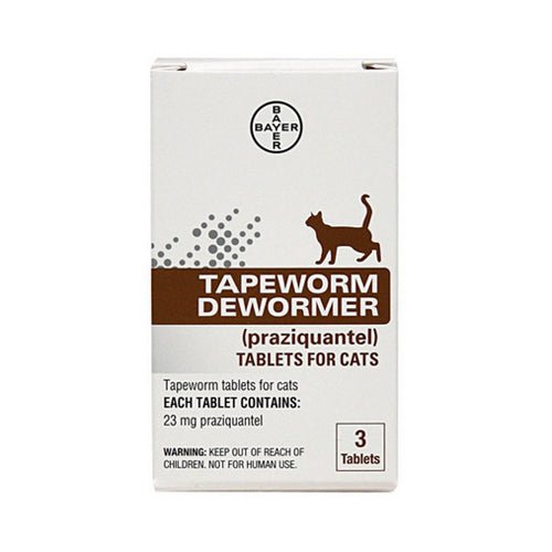 Bayer, Praziquantel Tapeworm Dewormer Tablets for Cats, 3 Count