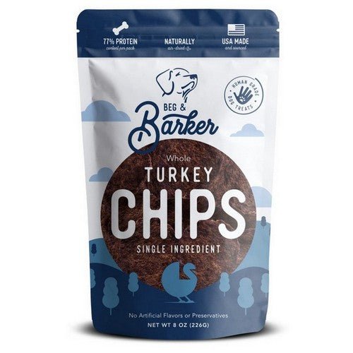 Beg and Barker, Beg & Barker Whole Turkey Chips Dog Treats, 8 Ounces