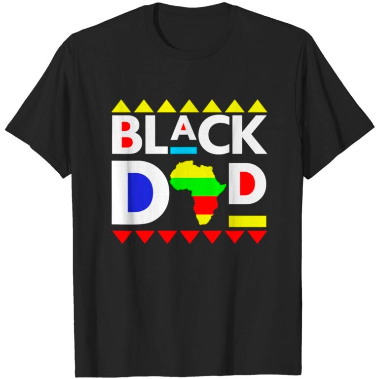 Black Dad Juneteenth King Father Africa Men Melanin Boys Son T-shirt