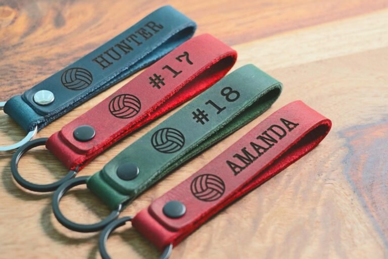 SLIM Volleyball Keychain, Volleyball Team Gifts, Volleyball Senior Night Gifts — Personalized Key Ring End Season Banquet