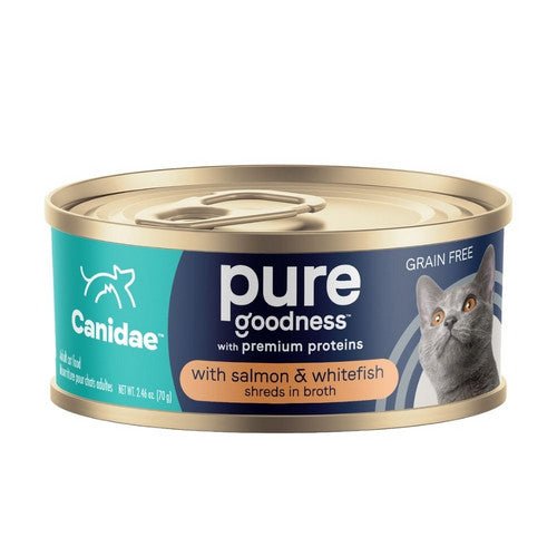 Canidae, CANIDAE Pure Adore Wet Cat Food, Salmon & Whitefish in Broth, 24Each/2.46 Oz