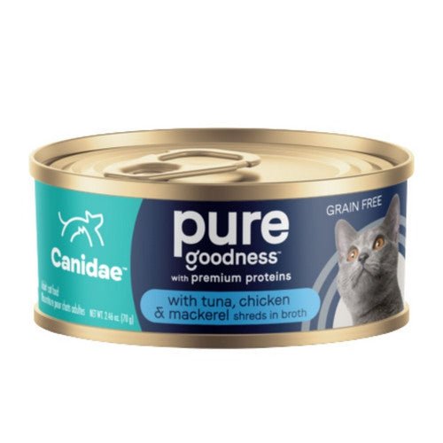 Canidae, CANIDAE Pure Adore Wet Cat Food, Tuna, Chicken & Mackerel in Broth, 24Each/2.46