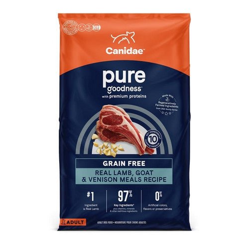 Canidae, Canidae Pure Grain Free Lid Dry Dog Food, Lamb, Goat & Venison Meals, 1 Each/24