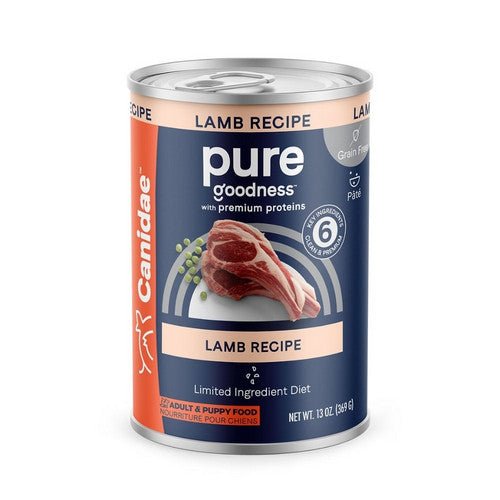 Canidae, CANIDAE PURE Grain-Free Wet Dog Food, Land Formula w/Lamb, 12Each/13 Oz (Count