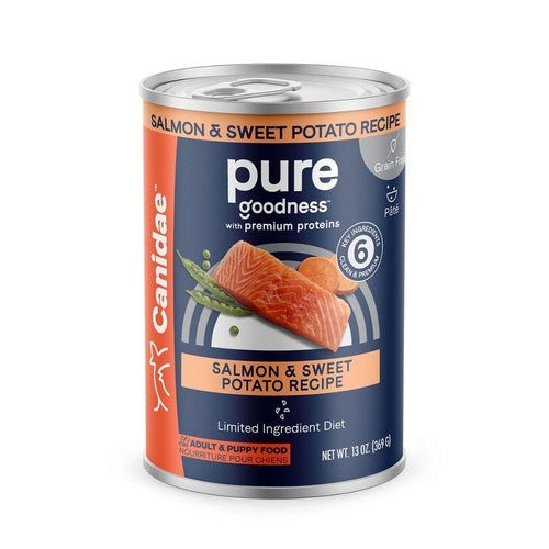 Canidae, CANIDAE PURE Grain-Free Wet Dog Food, Salmon and Sweet Potato, 12Each/13 Oz