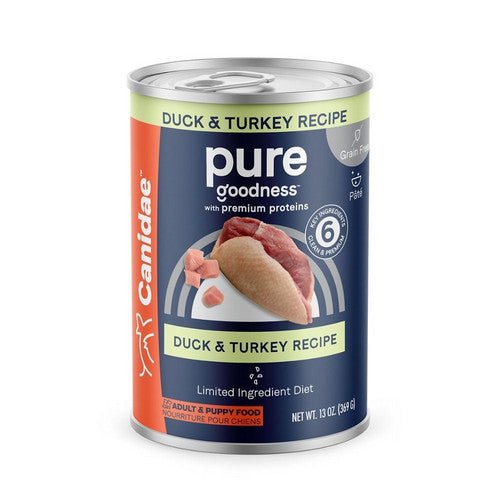 Canidae, CANIDAE PURE Grain-Free Wet Dog Food, Sky Formula w/Duck & Turkey, 12Each/13 Oz