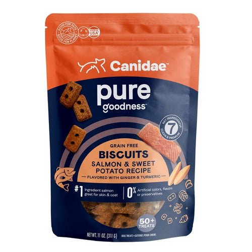 Canidae, PURE Heaven Grain Free Biscuit Dog Treats Salmon And Sweet Potato, 1 Count / 11