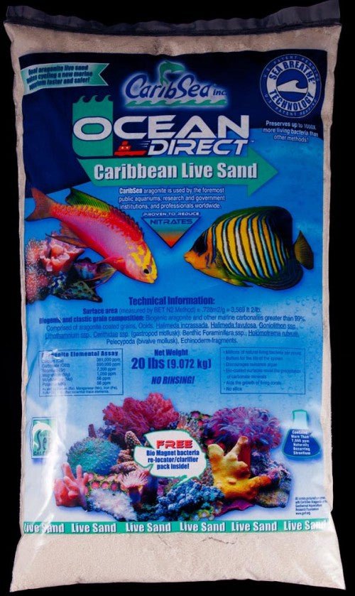 Caribsea, CaribSea Ocean Direct Live Aquarium Sand, 2ea/20 lb (Count of 2)